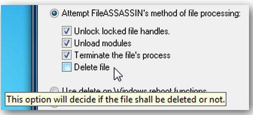 click the Delete file option