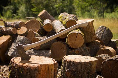 2047692-a-woodsman-s-axe-at-rest-in-a-block-of-wood-which-is-in-front-of-a-large-pile-of-cut-logs.jpg